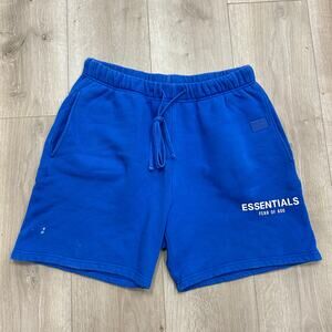 FW19 Fear of God Essentials x TMC Crenshaw Shorts Blue/White size Large L B1